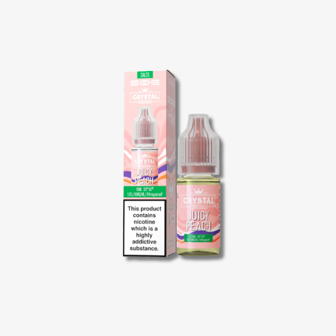 Crystal Nic Salts - Juicy Peach - 10ml E-liquid bottle 10mg e-liquid