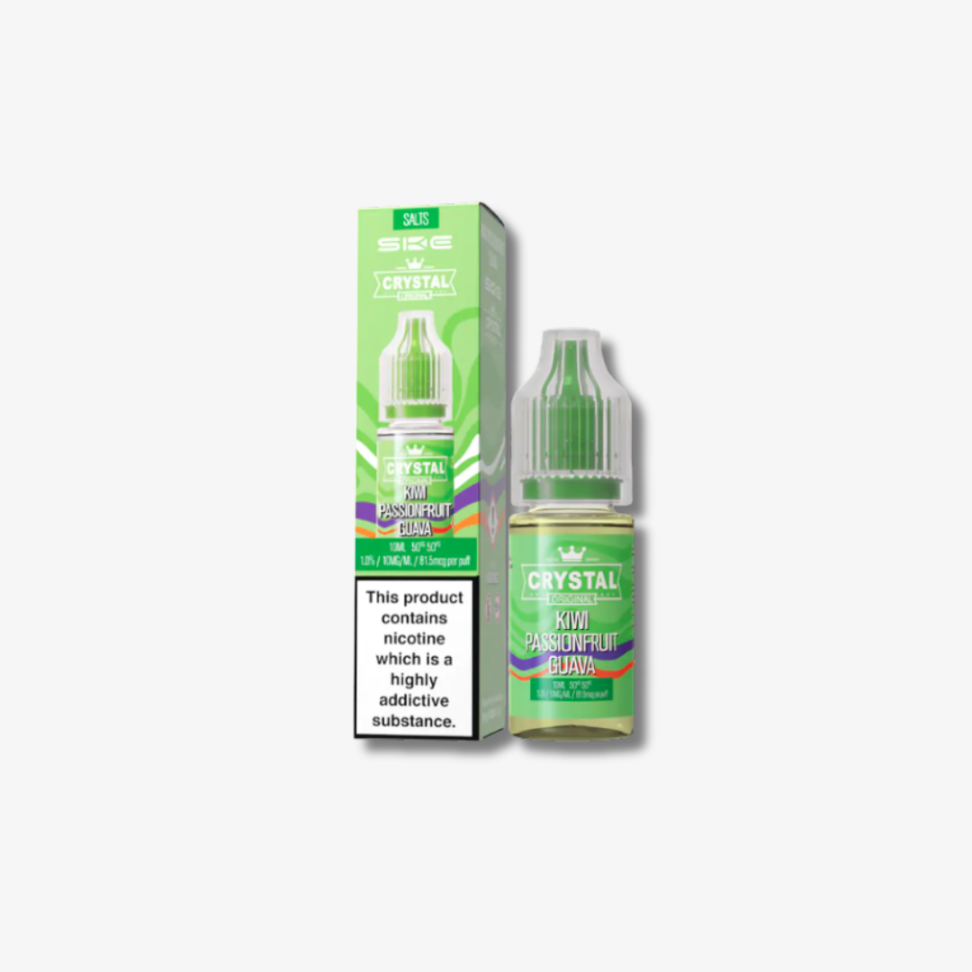 Crystal Nic Salts - Kiwi Passionfruit Guava - 10ml E-liquid bottle 10mg e-liquid