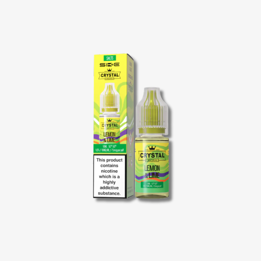 Crystal Nic Salts - Lemon & Lime - 10ml E-liquid bottle 10mg e-liquid