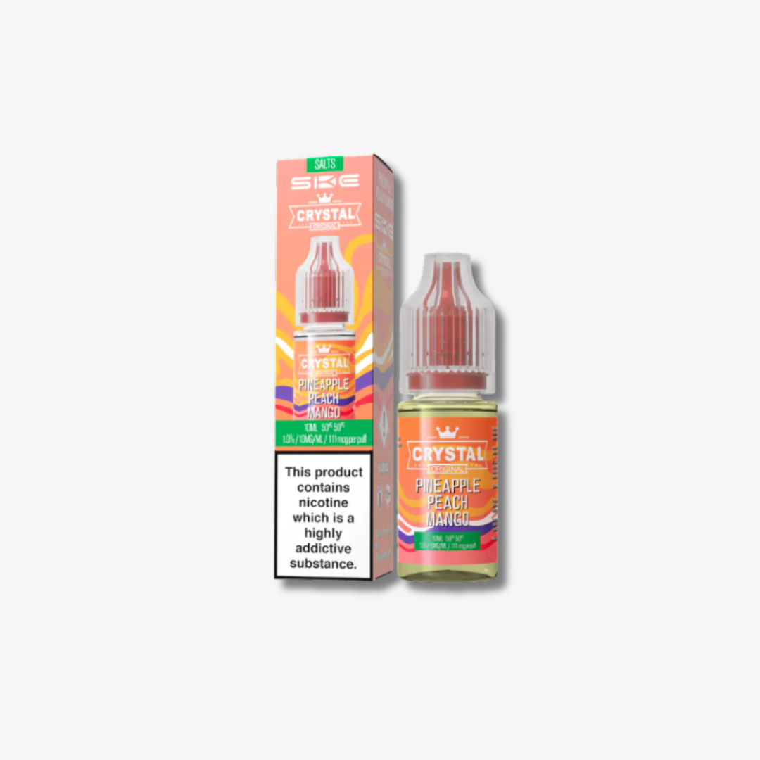 Crystal Nic Salts - Pineapple Peach Mango - 10ml E-liquid bottle 10mg e-liquid