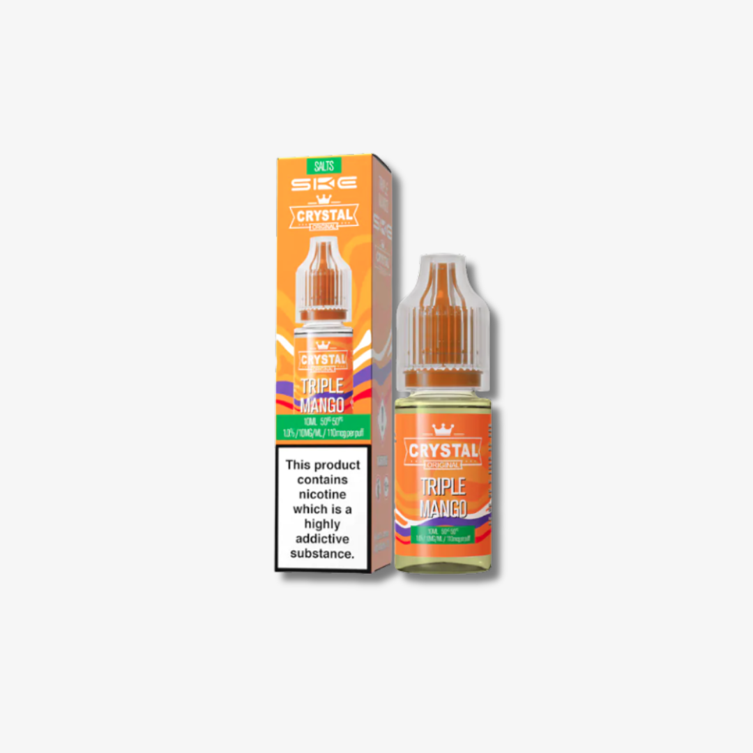 Crystal Nic Salts - Triple Mango - 10ml E-liquid bottle 10mg e-liquid