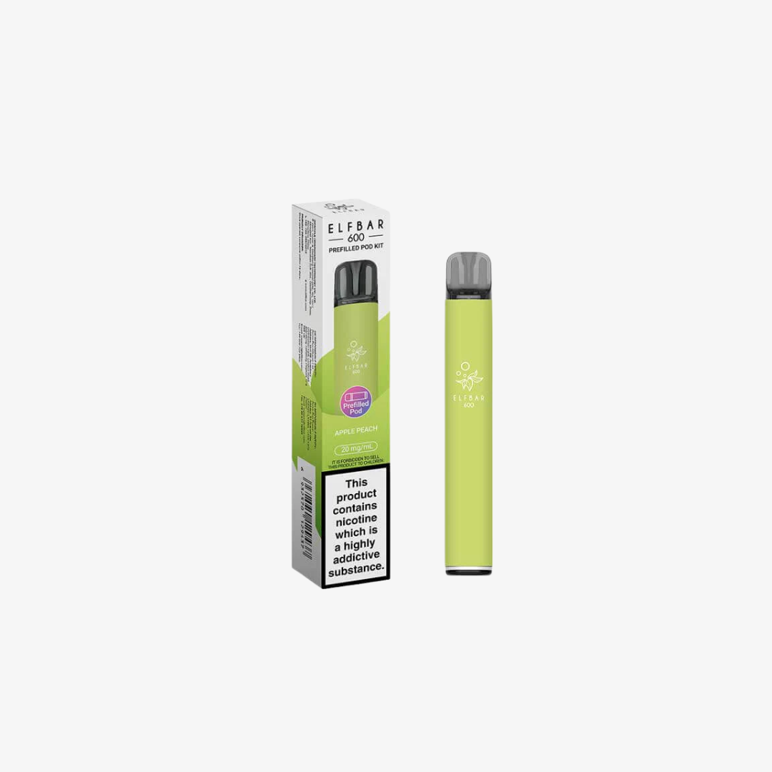 Elf Bar 600 Prefilled Pod Vape Kits Apple Peach vape device