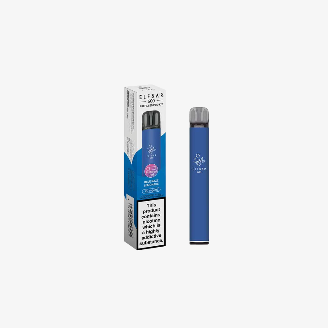 Elf Bar 600 Prefilled Pod Vape Kits Blue Raz Lemonade vape device