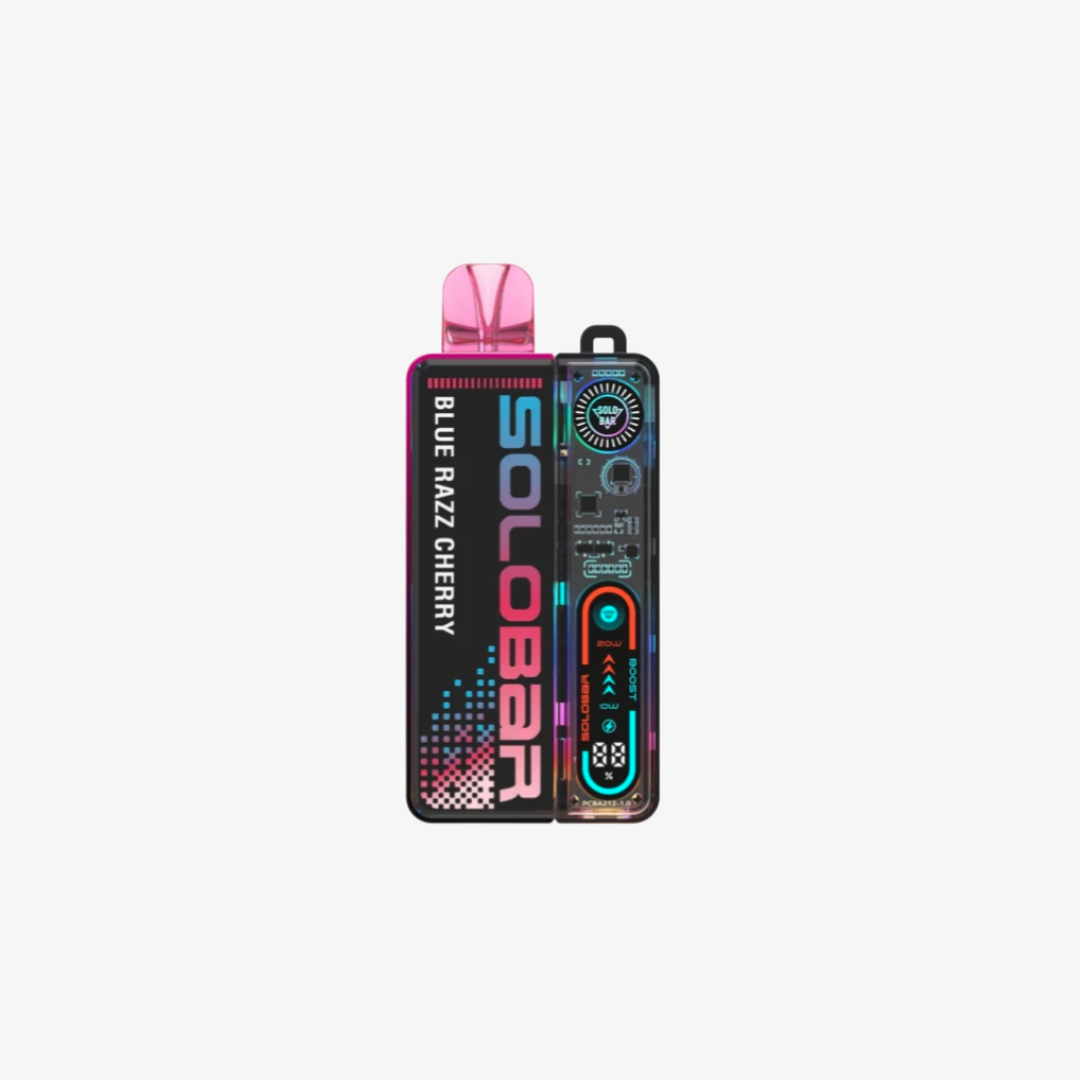 Solo Bar 30K Prefilled Pod Kit Blue Razz Cherry vape device