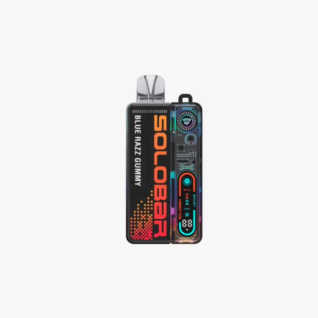 Solo Bar 30K Prefilled Pod Kit Blue Razz Gummy vape device